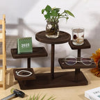 5 Layer Wooden Tiered Tray Stand Wood Tiered Display Rack Rustic Risers for Wedding Birthday Graduation Tea, alternate view 5