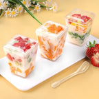 5 oz 60 Pcs Plastic Dessert Cups With Lids and Spoons, Serves 20, Yogurt Parfait Appetizer Cups for Party, Mini, alternate