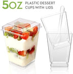 5 oz 60 Pcs Plastic Dessert Cups With Lids and Spoons, Serves 20, Yogurt Parfait Appetizer Cups for Party, Mini, alternate