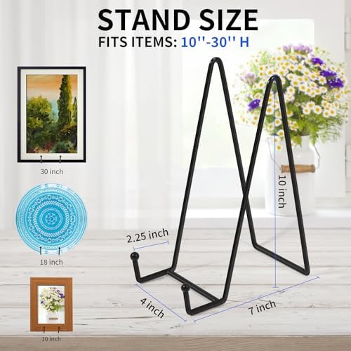 5 Pack 10.3 Inch Black Plate Stands Picture Easels for Display Large Book Stands for Picture, Decorative Plate, alternate