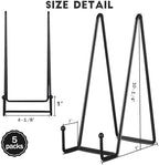 5-Pack 10-Inch Plate Holder Display Stands Black Metal Frame Stand in Black, alternate view 2