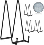 5 Pack 12 Inch Black Picture Stands Plate Stands for Display Large Book Stands for Picture, Decorative Plate