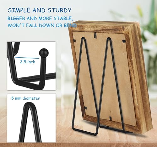 5 Pack 12 Inch Black Picture Stands Plate Stands for Display Large Book Stands for Picture, Decorative Plate, alternate view