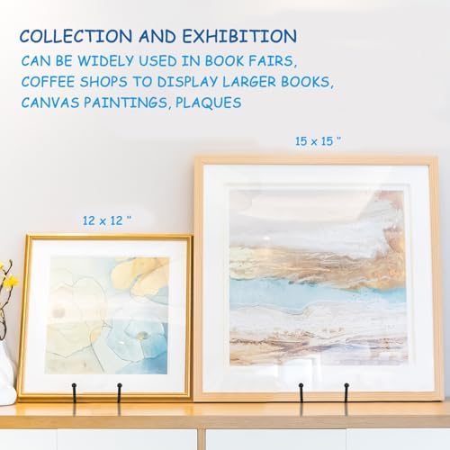 5 Pack 12 Inch Black Picture Stands Plate Stands for Display Large Book Stands for Picture, Decorative Plate, alternate view