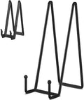 5-Pack 12-Inch Plate Holder Display Stands Black Metal Frame Stand in Black