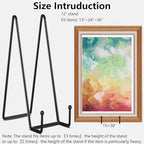 5-Pack 12-Inch Plate Holder Display Stands Black Metal Frame Stand in Black, alternate view 4