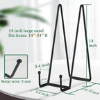 5 Pack 14 Inch Black Picture Stand Large Plate Stand for Display Table Top Easel for Picture, Posters, alternate view 3