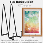 5-Pack 14-Inch Plate Holder Display Stands Black Metal Frame Stand in Black, alternate view 3