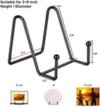 5 Pack 3 Inch Small Easel Metal Display Stands - Black Iron Plate Holder for Picture, Decorative Plate, Book, alternate view