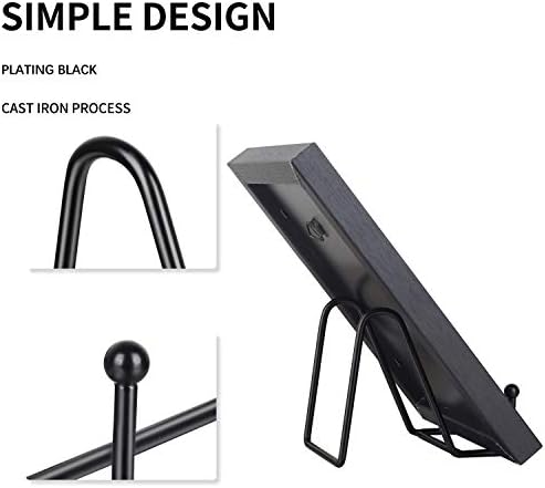 5 Pack 3 Inch Small Easel Metal Display Stands - Black Iron Plate Holder for Picture, Decorative Plate, Book, alternate view