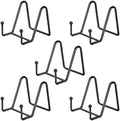 5-Pack 3-Inch Small Plate Display Stands Black Metal Frame Stand in Black