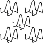 5-Pack 3-Inch Small Plate Display Stands Black Metal Frame Stand in Black