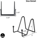 5-Pack 3-Inch Small Plate Display Stands Black Metal Frame Stand in Black, alternate view 3