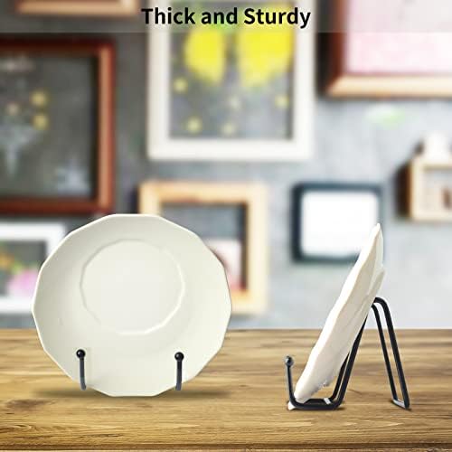 5-Pack 3-Inch Small Plate Display Stands Black Metal Frame Stand in Black, alternate view 5