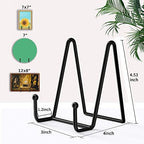 5 Pack 4 inch Display Stands Black Iron Easel for Plate Stand Plate Holder for Picture, Decorative Plate, Photo, alternate