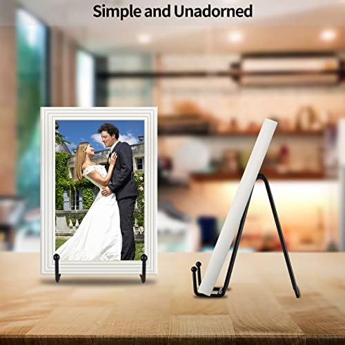 5-Pack 6-Inch Plate Holder Display Stands Black Metal Frame Stand in Black, alternate view 2