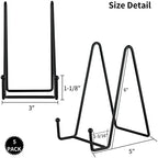 5-Pack 6-Inch Plate Holder Display Stands Black Metal Frame Stand in Black, alternate view 3