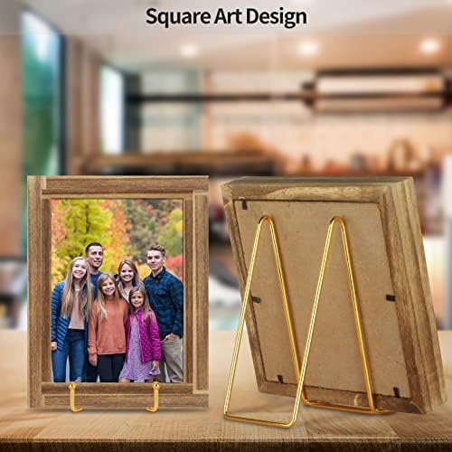 5-Pack 6-Inch Plate Holder Display Stands Gold Metal Frame Stand in Gold, alternate view 2