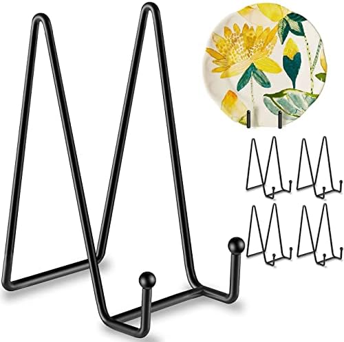 5 Pack 6 Inch Plate Stands for Display, Plate Holder Display Stand in Black