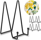 5 Pack 6 Inch Plate Stands for Display, Plate Holder Display Stand in Black