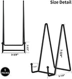 5-Pack 8-Inch Plate Holder Display Stands Black Metal Frame Stand in Black, alternate view 3