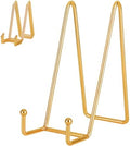 5-Pack 8-Inch Plate Holder Display Stands Gold Metal Frame Stand in Gold