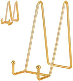 5-Pack 8-Inch Plate Holder Display Stands Gold Metal Frame Stand in Gold