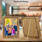 5-Pack 8-Inch Plate Holder Display Stands Gold Metal Frame Stand in Gold, alternate view 2