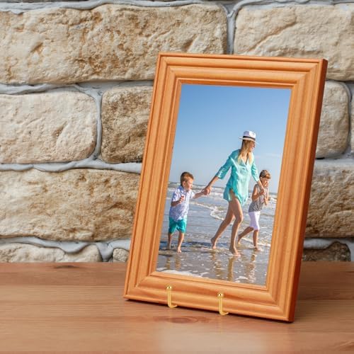 5-Pack 8-Inch Plate Holder Display Stands Gold Metal Frame Stand in Gold, alternate view 7