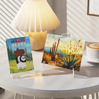 5 Pack Acrylic Display Stand, Plate Stand for Display, Easel Stand in Clear, alternate view 2