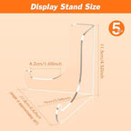 5 Pack Acrylic Display Stand, Plate Stand for Display, Easel Stand in Clear, alternate view 3