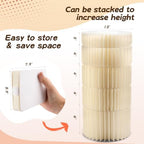 5 Pack Buffet Risers Foldable Food Display Risers Food Risers for Buffet Table Tall Cake Stands Cylinder Stands, alternate