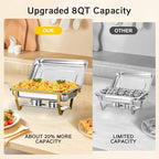5 Pack Chafing Dishes for Buffet, 8QT Chafing Dish Buffet Sets, alternate view 4