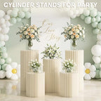 5 Pack Cylinder Stands for Party 15.7" 23.6" 31.5" Height Foldable Cardboard Tall Columns Cylinder Tables Round, alternate