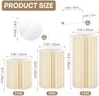 5 Pack Cylinder Stands for Party 15.7" 23.6" 31.5" Height Foldable Cardboard Tall Columns Cylinder Tables Round, alternate