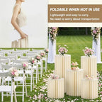 5 Pack Cylinder Stands for Party 15.7" 23.6" 31.5" Height Foldable Cardboard Tall Columns Cylinder Tables Round, alternate