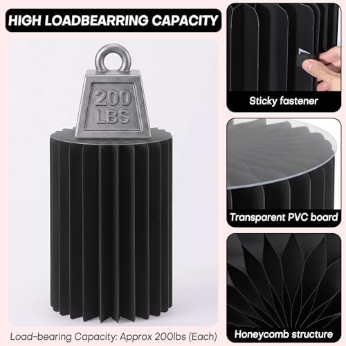 5 Pack Cylinder Stands for Party 15.7" 23.6" 31.5" Height Foldable Cardboard Tall Columns Cylinder Tables Round, alternate