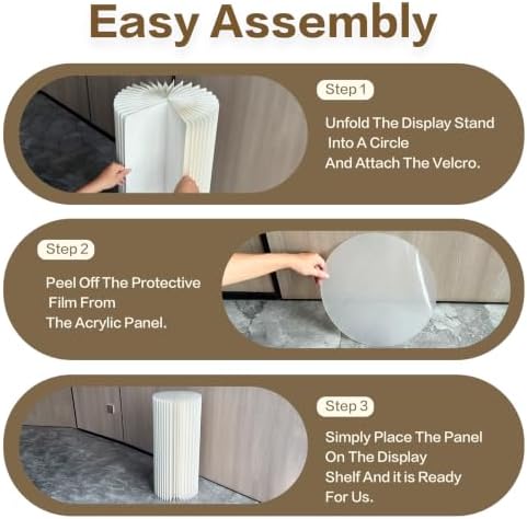 5 Pack Cylinder Stands for Party, Foldable Cilindros Para Fiestas Redondos Blancos Cake Pedestal Stand With, alternate view 5