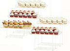 5 Pack Dessert Table Display Set, Clear Acrylic Dessert Display Stands Buffet Risers for Cupcakes Dessert Pastry
