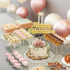 5 Pack Dessert Table Display Set, Clear Acrylic Dessert Display Stands Buffet Risers for Cupcakes Dessert Pastry, alternate
