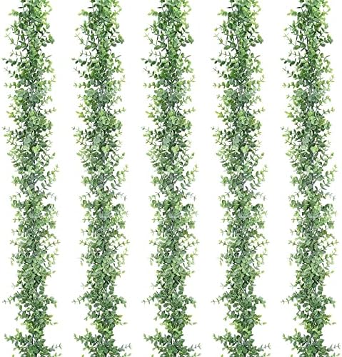 5 Pack Eucalyptus Garland 30Ft Artificial Vines Fake Greenery Garland