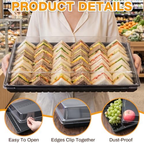5 Pack Extra Large Charcuterie Board with Lids in Black, alternate view 4