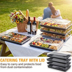 5 Pack Extra Large Charcuterie Board with Lids in Black, alternate view 5