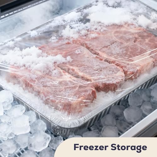 5 Pack Full Size Aluminum Foil Pans 21"x13", Heavy Duty Large Disposable Roasting Pans for Cooking, Serving, alternate view 7