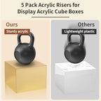 5-Pack Gold Mirrored Acrylic Display Risers, Nesting Stands for Dessert Buffet Table, Jewelry, Perfume &, alternate view 6