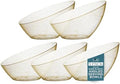 5 Pack Gold Plastic Angled Serving Bowl Disposable for Party Table 54oz in Large 54 OZ in Gold Glitter