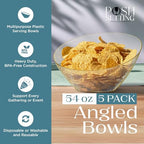 5 Pack Gold Plastic Angled Serving Bowl Disposable for Party Table 54oz in Large 54 OZ in Gold Glitter, alternate view 3