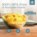 5 Pack Gold Plastic Angled Serving Bowl Disposable for Party Table 54oz in Large 54 OZ in Gold Glitter, alternate view 6