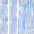 5 Pack Iridescent Backdrop Party Decorations Tinsel Curtain Party Backdrop Foil Fringe Birthday Decorations