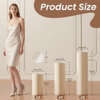 5 Pack Portable White Cylinder Stands for Party, 31.5", 23.6", 15.7" Height Foldable Cardboard Tall Cake, alternate view 3